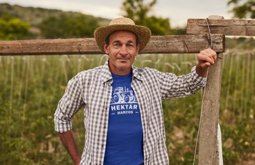 Hektár harcos Férfi  kék póló