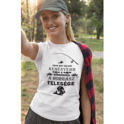 Horgász felesége fehér póló