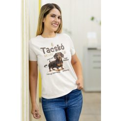 Tacskó részei fehér póló