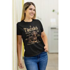 Tacskó részei fekete póló