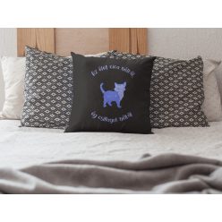 Élet cica nélkül fekete párna