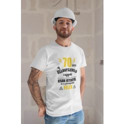 Villanyszerelő 2 vagyok fehér póló