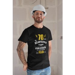 Villanyszerelő 2 vagyok fekete póló