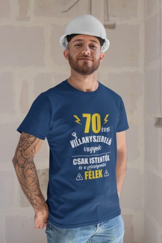Villanyszerelő 2 vagyok kék póló