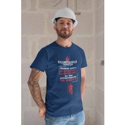 Villanyszerelő óradíjak kék póló