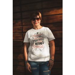 Nagymama ezernyi puszi fehér póló