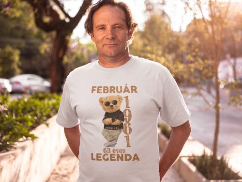 Legendás macis fehér póló/Feliratozható!