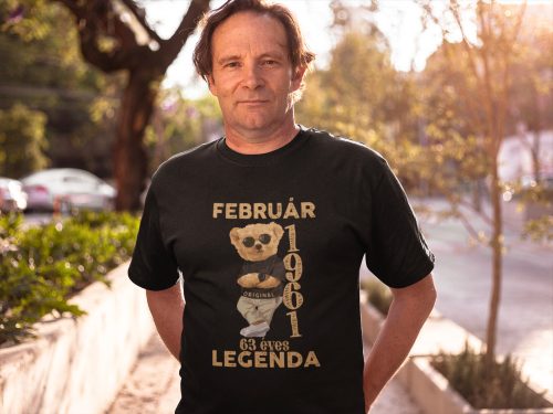 Legendás macis fekete póló/Feliratozható!