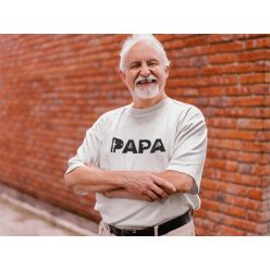 Papa horgászos fehér póló