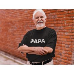 Papa horgászos fekete póló