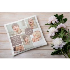 Montázs 5 képből fehér párna