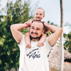 Az új nevem apa kék cumival fehér póló