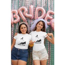 Lánybúcsú GAME OVER fehér póló