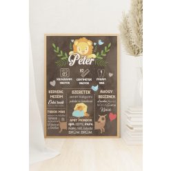 Születésnapi oroszlános egyedi emlékőrző