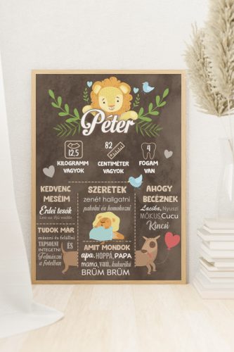 Születésnapi oroszlános egyedi emlékőrző