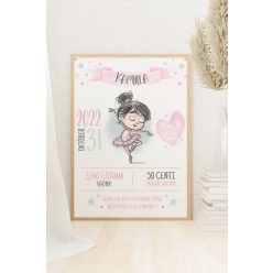 Születésnapi balettos egyedi emlékőrző