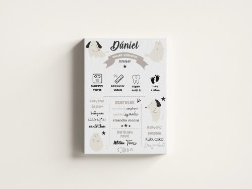 Születésnapi kutyás-macskás egyedi emlékőrző