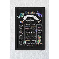 Születésnapi dinós egyedi emlékőrző