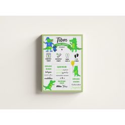 Születésnapi krokodilos egyedi emlékőrző