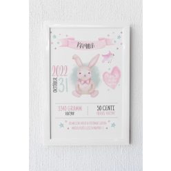 Születésnapi nyuszis egyedi emlékőrző