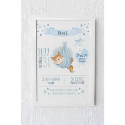 Születésnapi rókás egyedi emlékőrző