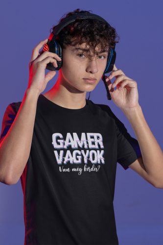 Gamer vagyok fekete póló
