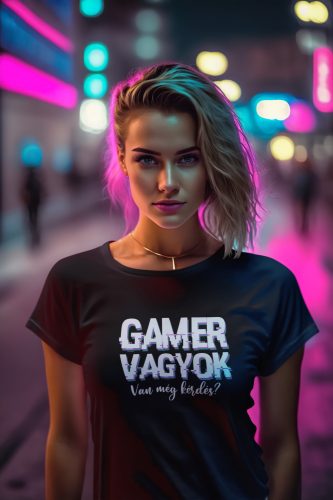 Gamer vagyok fekete póló