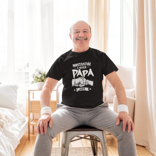 Mostantól a nevem papa fekete póló