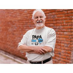 Papa egyedi évszámmal fehér póló