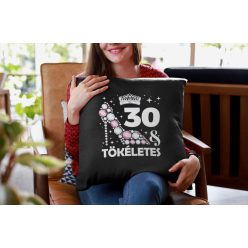   Gyémántos szülinapi fekete párna számmal/Feliratozható!