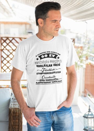 Minőségét megőrzi fehér póló/Feliratozható!
