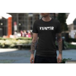 HUNTER feliratú fekete póló