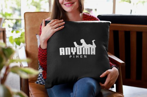 ANYUMA lepihen fekete párna