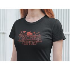 Teacher Things fekete póló
