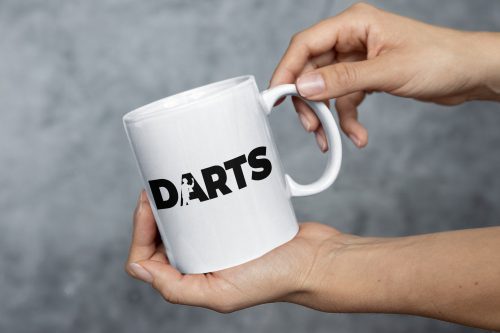 Darts feliratú bögre