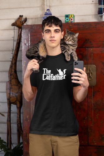 The Catfather fekete póló