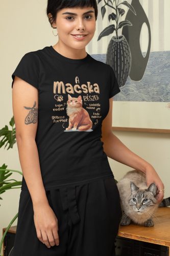 A macska részei fekete póló