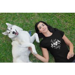 Live love dogs fekete póló