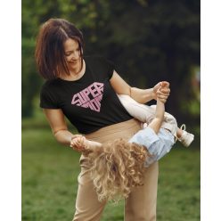 Super Mom fekete póló