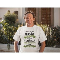 Horgász nagypapa fehér póló