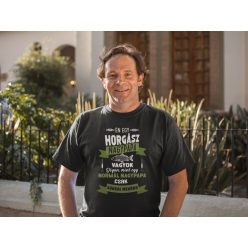 Horgász nagypapa fekete póló