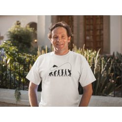 Horgász evolúció fehér póló