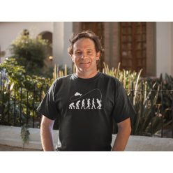 Horgász evolúció fekete póló