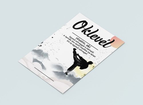 Karate oklevél