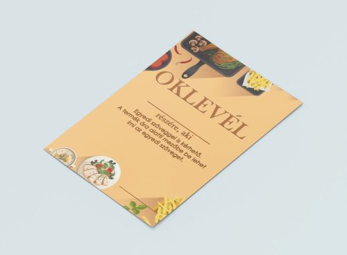 Főzős oklevél