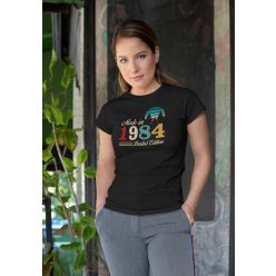 Made in fekete póló évszámmal/Feliratozható!