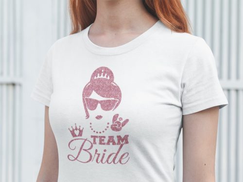 Team Bride fehér póló