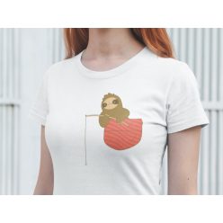 Horgászó lajhár fehér póló