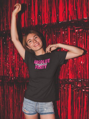 ABSOLUT lánybúcsú fekete póló