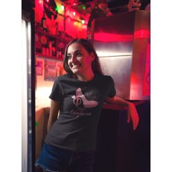 Cipős lánybúcsú fekete póló egyedi névvel